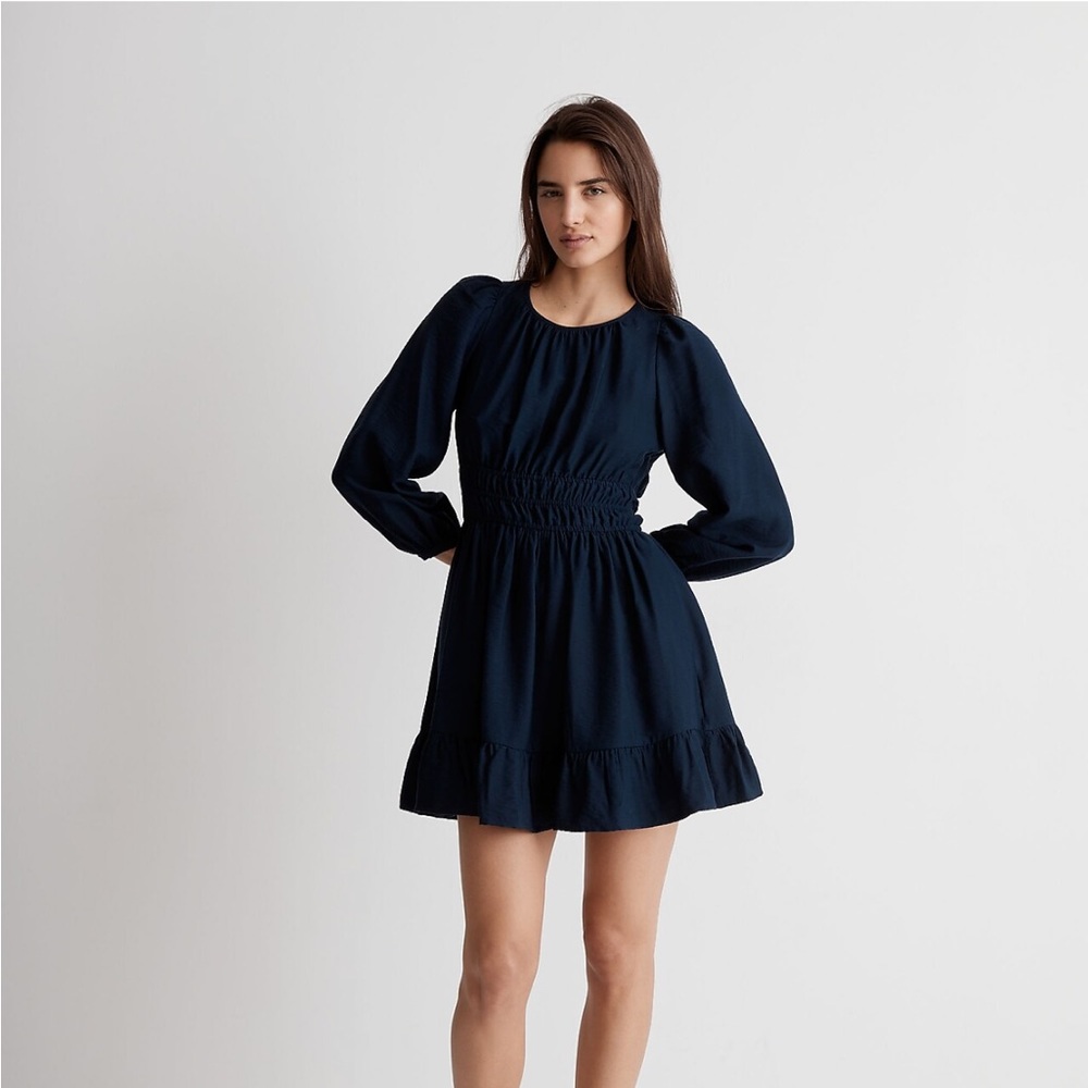 Madewell Sophia Open-Back Mini Dress size large